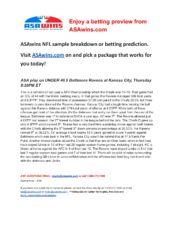 ASA NFL betting preview