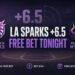 WNBA free bet Sparks +6.5 Aug 15th