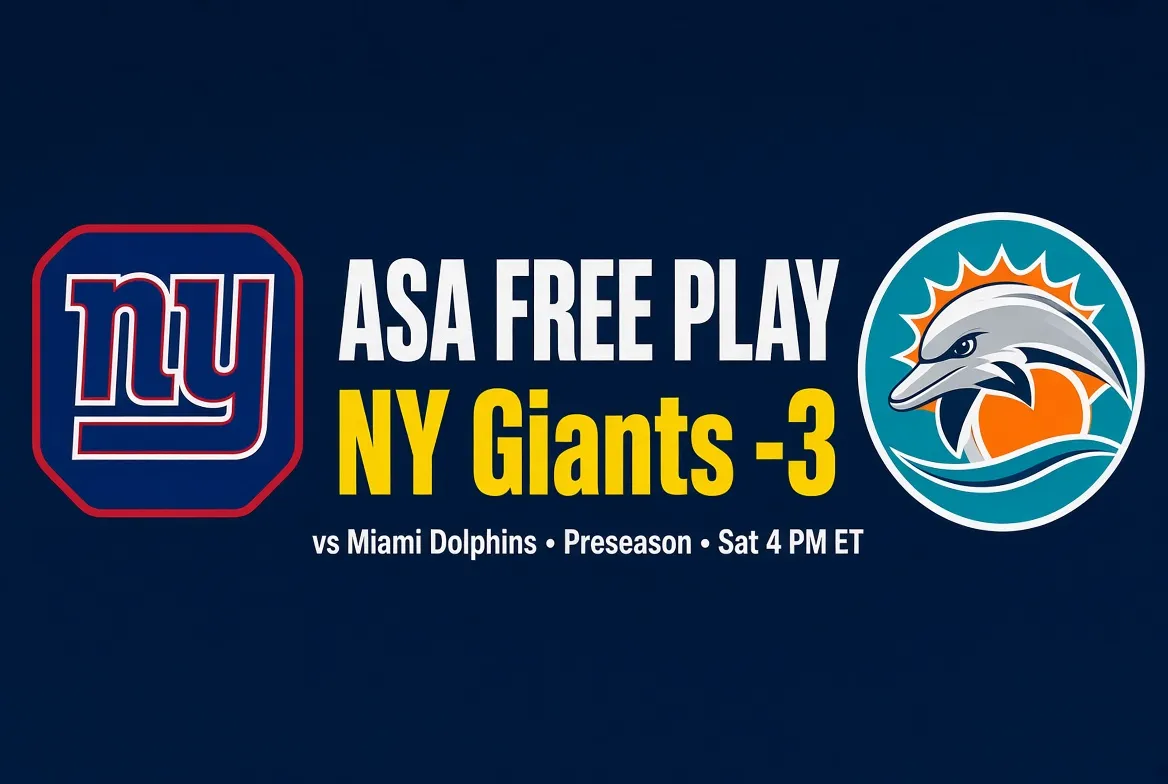 nfl free pick Giants vs Dolphins